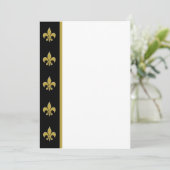 Einladung der Black and Gold Lilie Panel (Stehend Vorderseite)