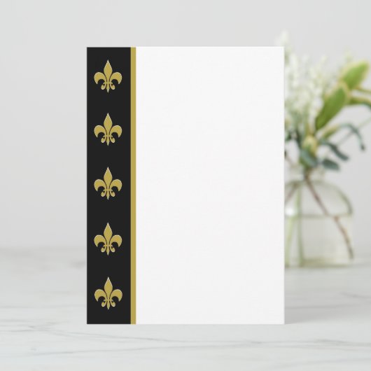 Einladung der Black and Gold Lilie Panel (Stehend Vorderseite)