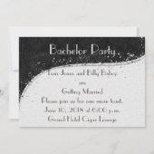 Einladung der Black and Silver Gay Bachelor Party (Rückseite)