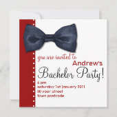 Einladung der Black BowTie Bachelor Party (Vorderseite)