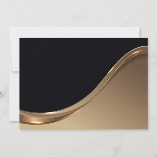 Einladung der Black Gold-Engagement-Partei (Rückseite)