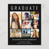 Einladung der Black Graduation Party des Budget Fo (Vorderseite)