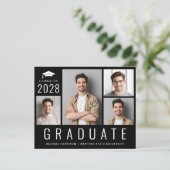 Einladung der Black Graduation Party im Foto Budge (Stehend Vorderseite)