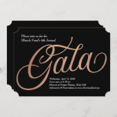 Einladung der Black Krawatte Gala (Vorne/Hinten)