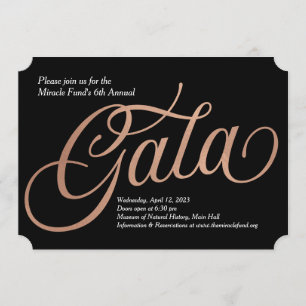 Einladung der Black Krawatte Gala