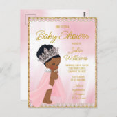 Einladung der Black Princess Baby Dusche Postkarte (Vorne/Hinten)