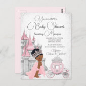 Einladung der Black Princess Baby Dusche Postkarte (Vorne/Hinten)