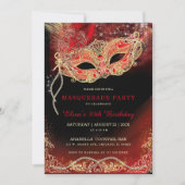 Einladung der Black Red Gold Masquerade (Vorderseite)