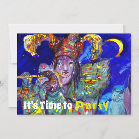 EINLADUNG DER BLAUEN Geburtstagspartei (Vorderseite)