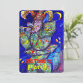 EINLADUNG DER BLAUEN Geburtstagspartei (Stehend Vorderseite)