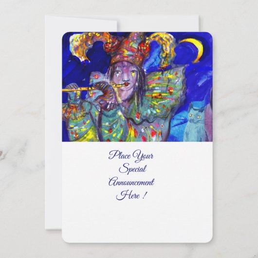 EINLADUNG DER BLAUEN Geburtstagspartei (Rückseite)