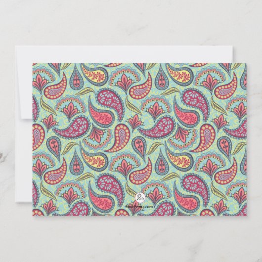 Einladung der Blendungs-Paisley (Rückseite)