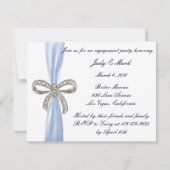 Einladung der Blue Diamond Bow Engagement Party (Vorderseite)