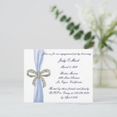 Einladung der Blue Diamond Bow Engagement Party (Stehend Vorderseite)