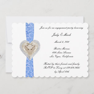 Einladung der Blue Lace Engagement Party von Unico