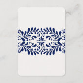 Einladung der Blue Talavera Tile Details Card Einl (Rückseite)