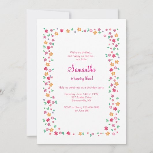 Einladung der Blume (Vorderseite)