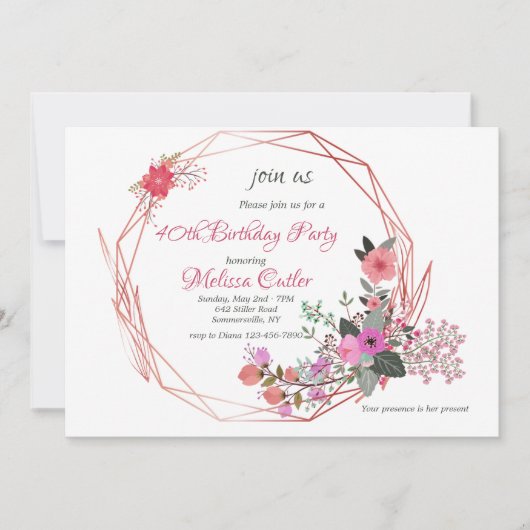 Einladung der Blume (Vorderseite)