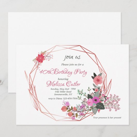 Einladung der Blume (Vorne/Hinten)