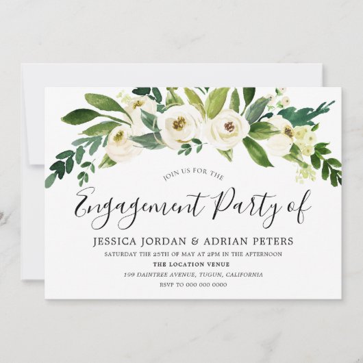 Einladung der Blume der Weißblühenden (Vorderseite)