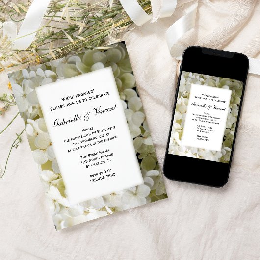 Einladung der Blume White Hydrangea