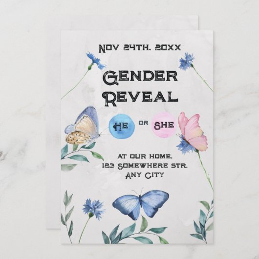 Einladung der Blumenschmetterlinge (Vorne/Hinten)