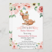 Einladung der Blumenschmuschel-Baby-Dusche (Vorne/Hinten)