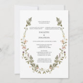 Einladung der Boda con ramo de flor silvestre (Vorderseite)