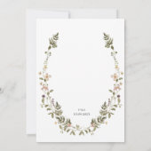 Einladung der Boda con ramo de flor silvestre (Rückseite)