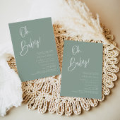 Einladung der Bohemischen Babydusche "Sage Blue/Gr