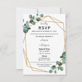 Einladung der Boho Greenery RSVP Card