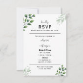 Einladung der Boho Greenery RSVP Card (Vorderseite)