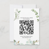 Einladung der Boho Greenery RSVP Card (Rückseite)