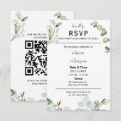 Einladung der Boho Greenery RSVP Card (Vorne/Hinten)