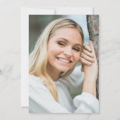 Einladung der Boho Script Floral Graduation Party (Rückseite)