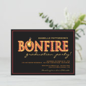 Einladung der Bonfire Flames Graduation Party (Stehend Vorderseite)