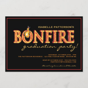 Einladung der Bonfire Flames Graduation Party