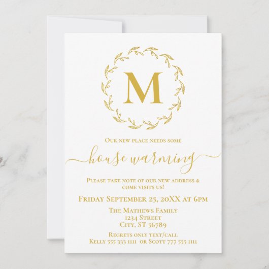 Einladung der Botanischen Monogram House-Erwärmung (Vorderseite)