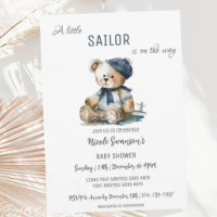 Einladung der Brauerei Nautical Bear Baby Shower