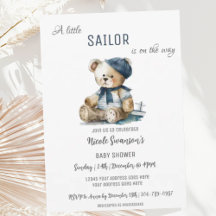 Einladung der Brauerei Nautical Bear Baby Shower