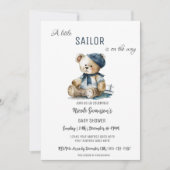 Einladung der Brauerei Nautical Bear Baby Shower (Vorderseite)