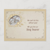 Einladung der braunen und goldenen Blumenring-Träg (Vorderseite)