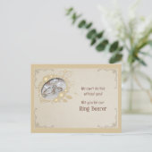 Einladung der braunen und goldenen Blumenring-Träg (Stehend Vorderseite)