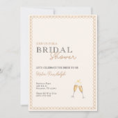 Einladung der Brautdusche aus Gold und Black Champ (Vorderseite)