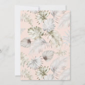 Einladung der Brautdusche aus Silver Tropical Foli (Rückseite)