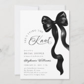 Einladung der Brautdusche "Black Bow Ribbon Bridal (Vorderseite)