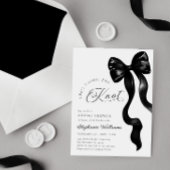 Einladung der Brautdusche "Black Bow Ribbon Bridal