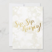 Einladung der Brautdusche Champagner - Pop der Bla (Rückseite)