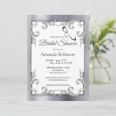 Einladung der Brautdusche Foil-Gold-Silver (Stehend Vorderseite)