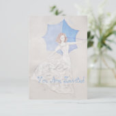 Einladung der Brautdusche mit Handzeichnung (Stehend Vorderseite)